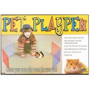 Prevue Pet Products Pet Playpen Small Animal Enclosure 8 Panels Multi Color